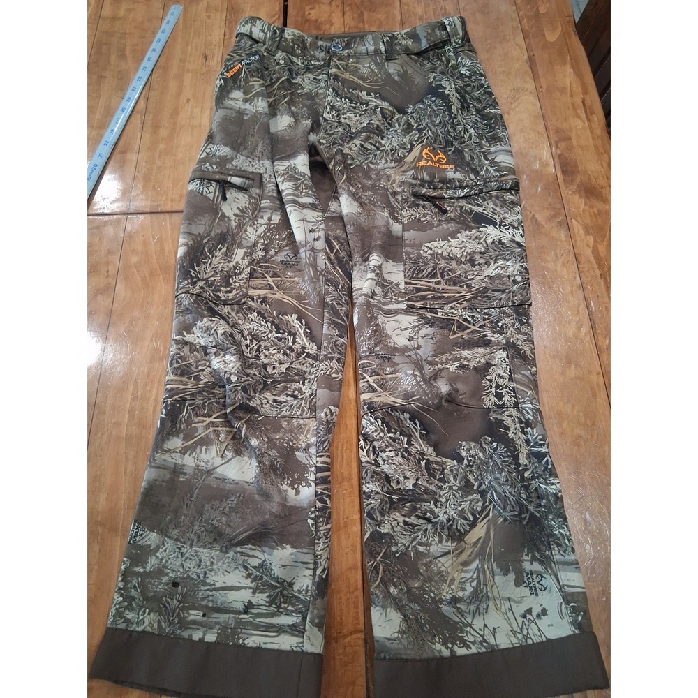 REAL TREE Scent Factor Camo Water Repellent Hunting Camping Fishing Pants M 32/3